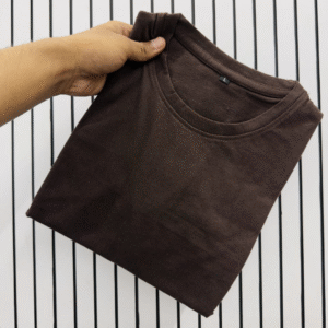 Classic Rust Brown Round Neck T-Shirt – Premium Cotton Casual Wear